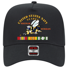 Load image into Gallery viewer, Baseball Cap - Navy - Seabee - Vietnam Veteran - Step VN VET
