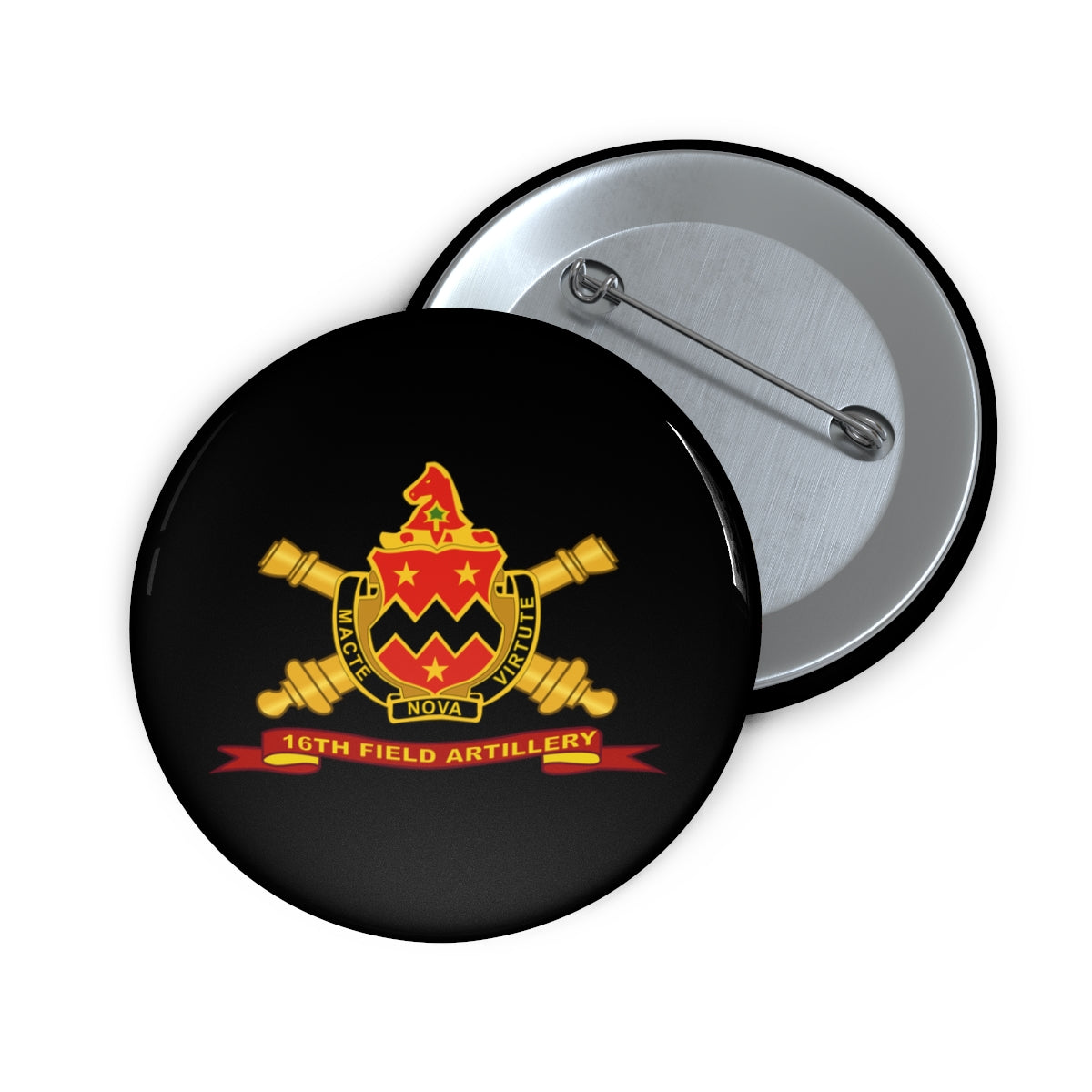 Army Matchcode Button Custom Pin Buttons - Army - 16th Field Artillery w Br - Ribbon – MIP ...