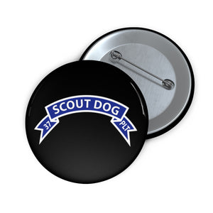 Custom Pin Buttons - Army - 37th Scout Dog Platoon Tab