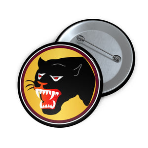 Custom Pin Buttons - Army - 66th Infantry Division - Black Panther Division wo Txt