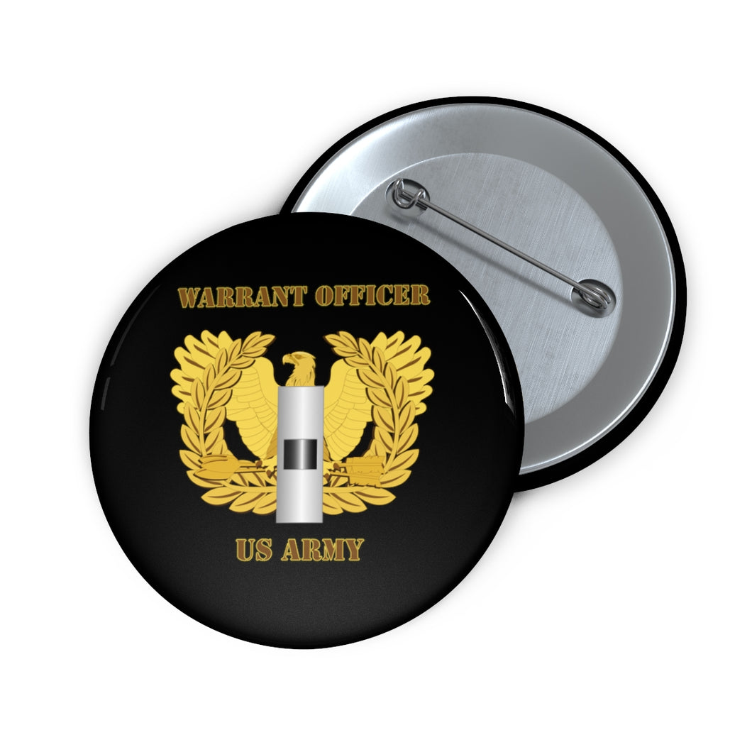 Custom Pin Buttons - Army - Emblem - Warrant Officer - CW01