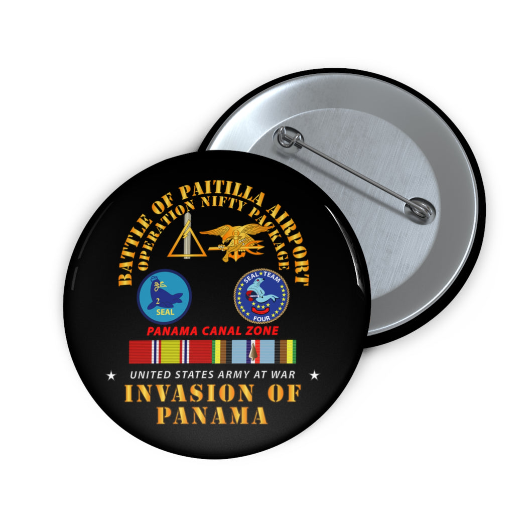 Custom Pin Buttons - Just Cause - Battle of Paitilla Airport - Navy Seals w Pamana SVC v1