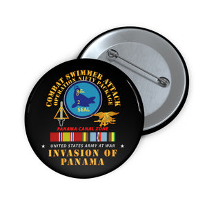 Custom Pin Buttons - Just Cause - Combat Swimmer Attack - Navy Seals w Pamana SVC