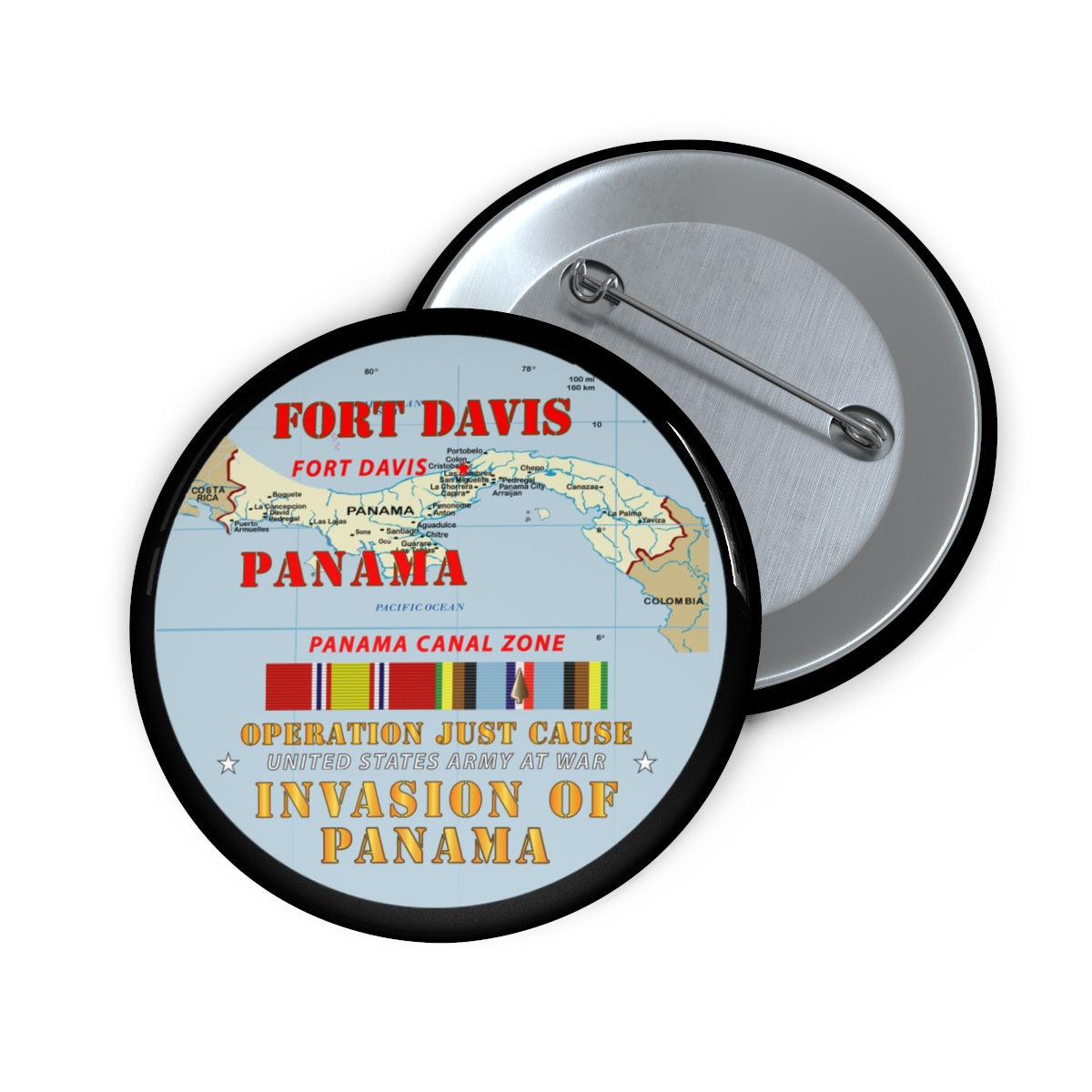 Custom Pin Buttons - Just Cause - Ft Davis - CZ w Map w Svc Ribbons ...