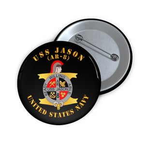 Custom Pin Buttons - Navy - USS Jason (AR-8)