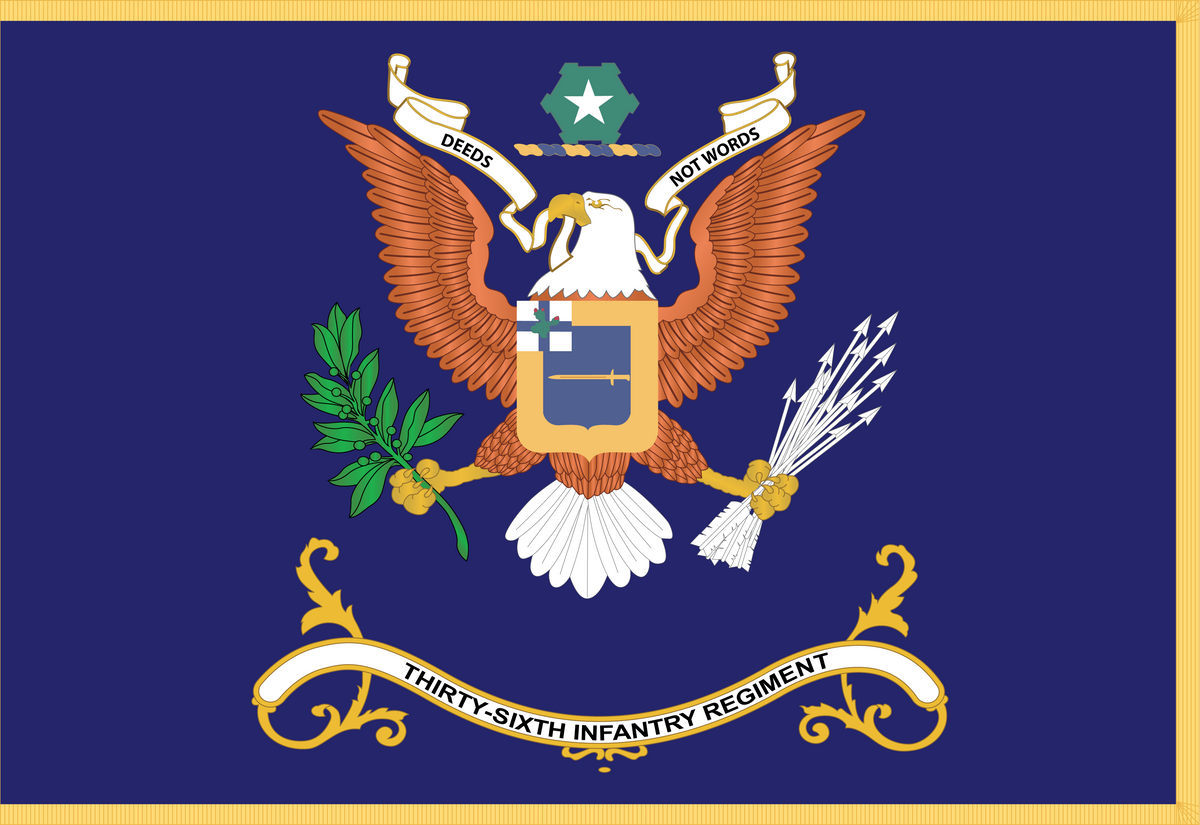 Rectangle Flags - Army - Regimental Colors - 36th Infantry Regiment ...