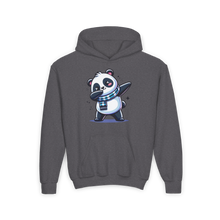 Load image into Gallery viewer, Youth Heavy Blend Hooded Sweatshirt - Cute Panda Dancing
