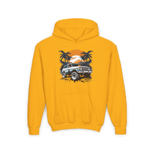 Load image into Gallery viewer, Youth Heavy Blend Hooded Sweatshirt - Retro Off-Road Vehicle
