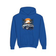 Load image into Gallery viewer, Youth Heavy Blend Hooded Sweatshirt - Retro Off-Road Vehicle
