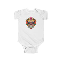 Load image into Gallery viewer, Infant Fine Jersey Bodysuit - Coco Floral Skull
