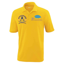 Load image into Gallery viewer, MENS Performance Polo Shirt - Buffalo Soldiers - City Ranch - Front Chest
