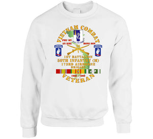 Army - Vietnam Combat Veteran W 1st Bn - 50th Inf - 173rd Airborne Bde 1968-69 W Vn Svc Classic T Shirt, Crewneck Sweatshirt, Hoodie, Long Sleeve