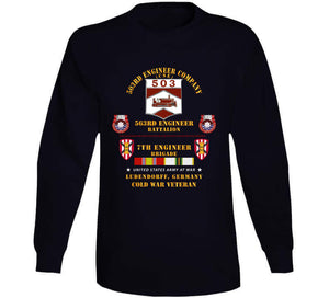 Army - 503rd Eng Company,  563rd Engineer Bn, 7th Eng Bde, Ludendorff, Germany W Cold Svc X 300 Classic T Shirt, Crewneck Sweatshirt, Hoodie, Long Sleeve