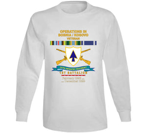 Army - 26th Infantry Regiment - Dui W Br - Ribbon - Top - 1st Bn W Bosnia - Kosovo Svc  X 300 Classic T Shirt, Crewneck Sweatshirt, Hoodie, Long Sleeve