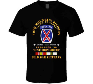 10th Mountain Division - Climb To Glory - Reforger 90, Centurion Shield  - Cold X 300 Classic T Shirt, Crewneck Sweatshirt, Hoodie, Long Sleeve