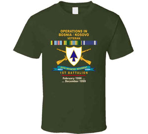 Army - 26th Infantry Regiment - Dui W Br - Ribbon - Top - 1st Bn W Bosnia - Kosovo Svc  X 300 Classic T Shirt, Crewneck Sweatshirt, Hoodie, Long Sleeve