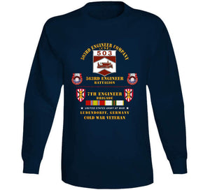 Army - 503rd Eng Company,  563rd Engineer Bn, 7th Eng Bde, Ludendorff, Germany W Cold Svc X 300 Classic T Shirt, Crewneck Sweatshirt, Hoodie, Long Sleeve