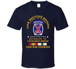 10th Mountain Division - Climb To Glory - Reforger 90, Centurion Shield  - Cold X 300 Classic T Shirt, Crewneck Sweatshirt, Hoodie, Long Sleeve