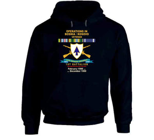 Army - 26th Infantry Regiment - Dui W Br - Ribbon - Top - 1st Bn W Bosnia - Kosovo Svc  X 300 Classic T Shirt, Crewneck Sweatshirt, Hoodie, Long Sleeve