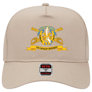 Baseball Cap - 7th Cavalry Regiment w Br - Ribbon