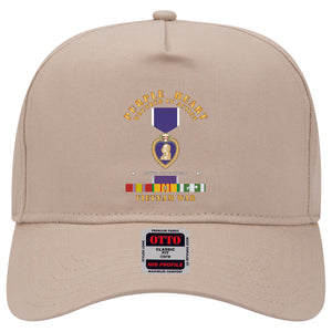 Baseball Cap - Purple Heart - WIA w VN SVC w Purple Heart Ribbon