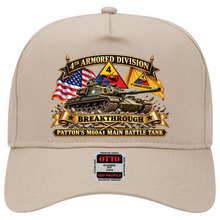 Load image into Gallery viewer, Baseball Cap - 4th Armored Division - PATTON'S M60A1 Main Battle Tank - Breakthrough Division
