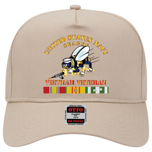 Load image into Gallery viewer, Baseball Cap - Navy - Seabee - Vietnam Veteran - Vers1
