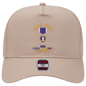 Baseball Cap - Purple Heart - WIA w WWII SVC w Purple Heart - Pacific