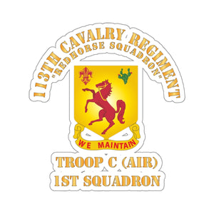 Kiss-Cut Stickers - 113th Cavalry Regiment - DUI - Redhorse Squadron - Troop C - 1st Squadron X 300