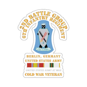 Kiss-Cut Stickers - 2nd Battlegroup - 6th Infantry Regt - Berlin Bde, Germany - COLD SVC X 300