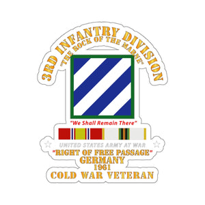 Kiss- Cut Stickers -  3rd ID - Right of Passage - Germany w Cold War SVC