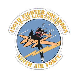 Kiss-Cut Stickers - 430th Fighter Squadron - P38 Lightning - 9th AF