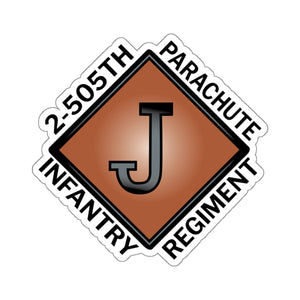 Kiss-Cut Stickers - 505th Parachute Infantry Regiment - J Sticker for 2nd Battalion, 505th  PIR X 300