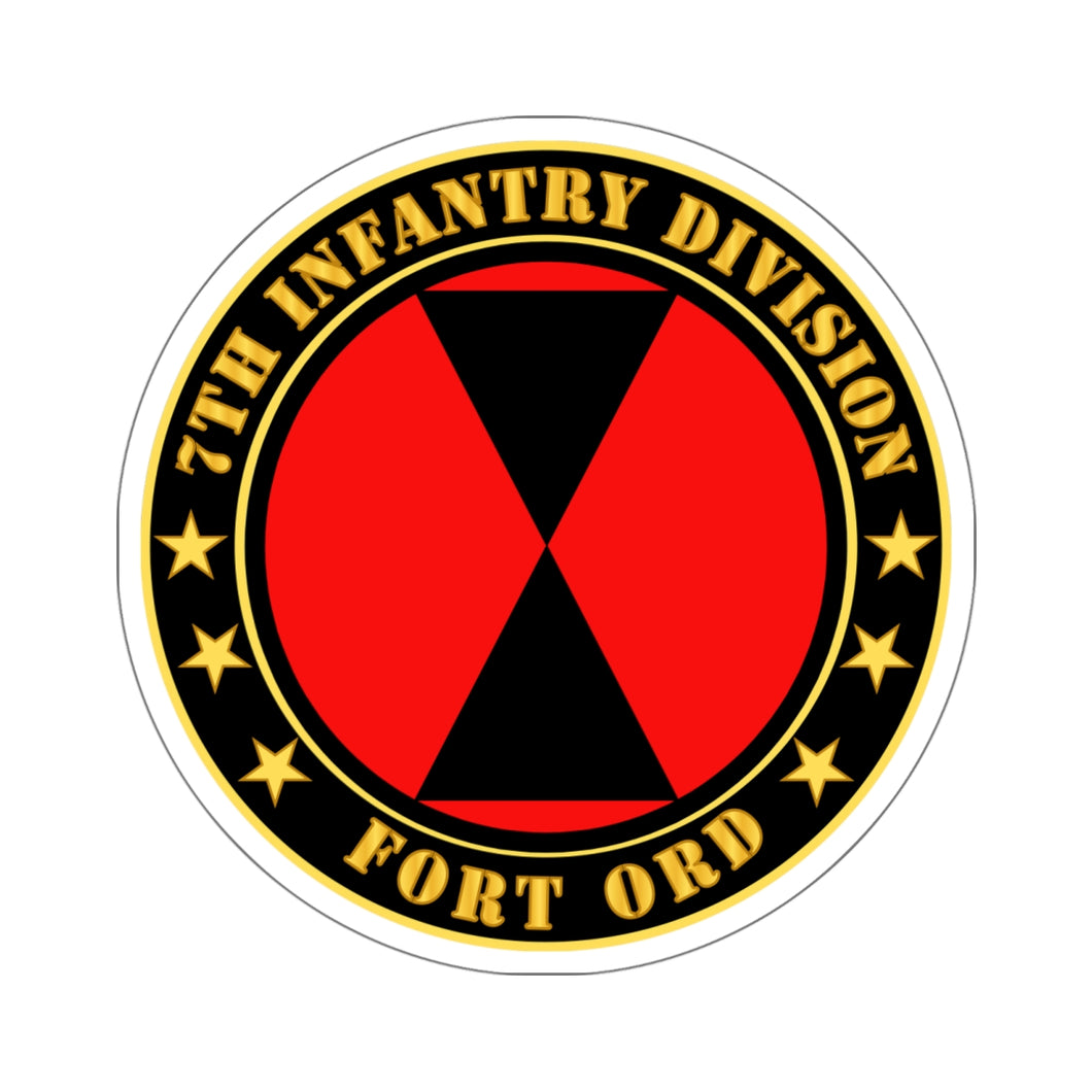 Kiss-Cut Stickers - 7th Infantry Division - Fort Ord