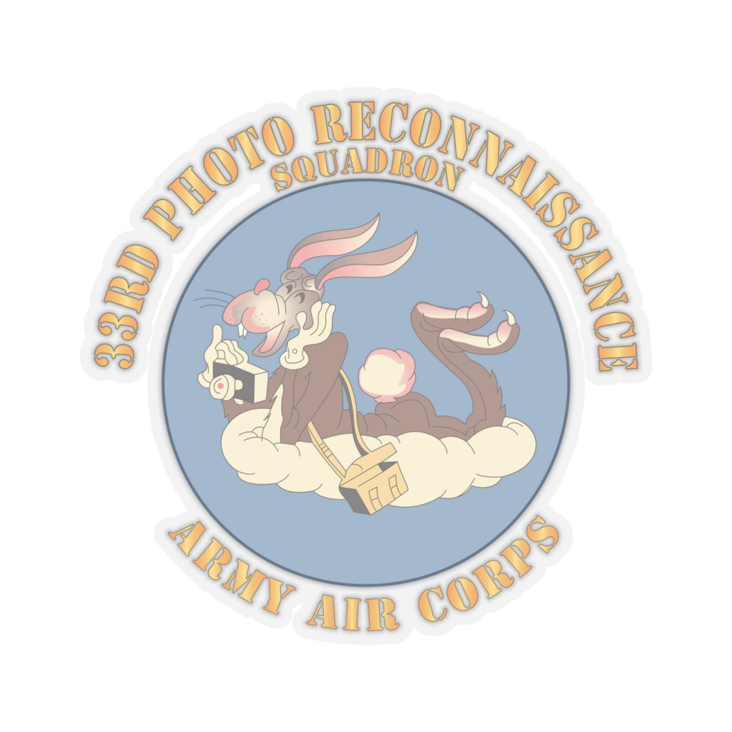 Kiss-Cut Stickers - AAC - 33rd Photo Reconnaissance Squadron - WWII X 300