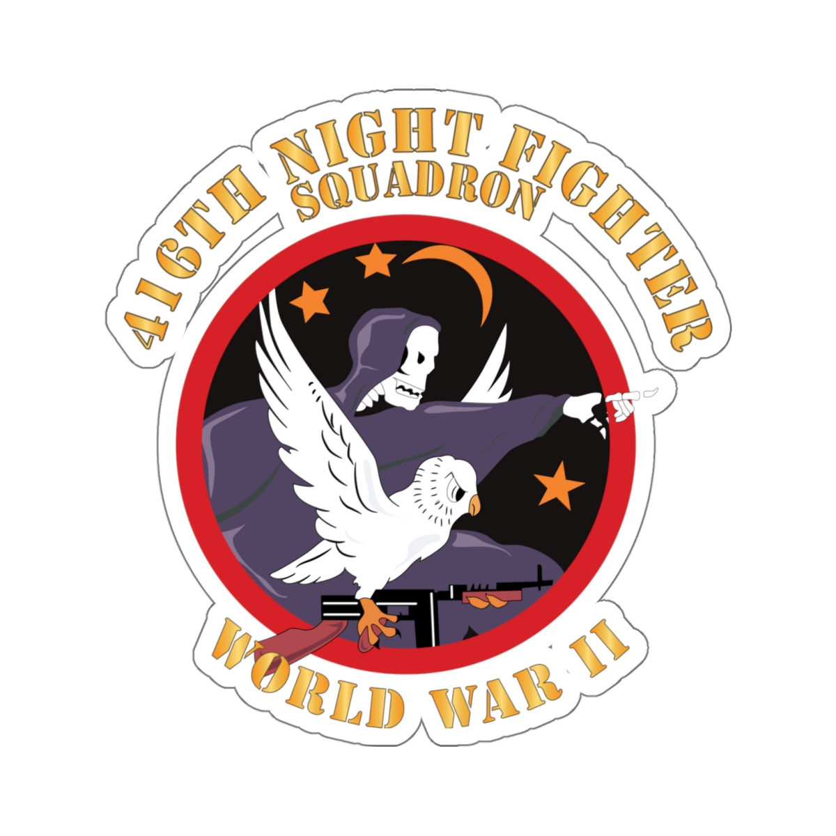 Kiss-Cut Stickers - AAC - 416th Night Fighter Squadron - WWII X 300 ...