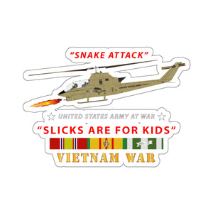 Kiss-Cut Stickers - AH-1 Cobra - Snake Attack - Slicks are for Kids w VN SVC
