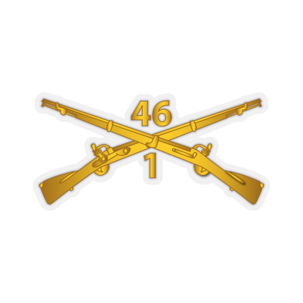 Army 46 Kiss-Cut Stickers | 1st Bn 46th Infantry Regiment Infantry Branch | MIP ...