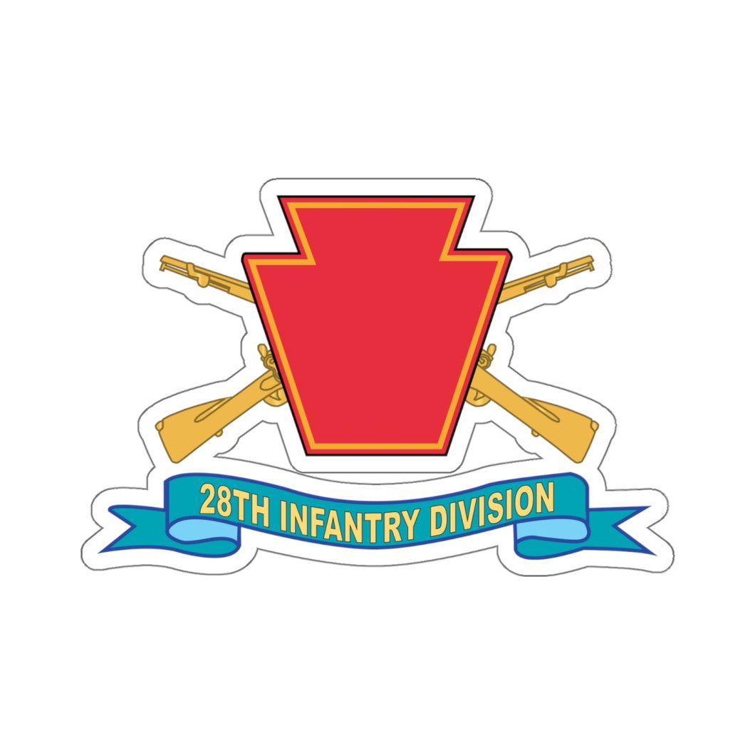 Kiss-Cut Stickers - Army - 28th Infantry Division - w Br - SSI - Ribbon X 300