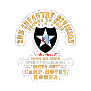 Kiss-Cut Stickers - Army - 2nd Infantry Div - Camp Hovey Korea - Hovey Cut - Tong Du Chon X 300