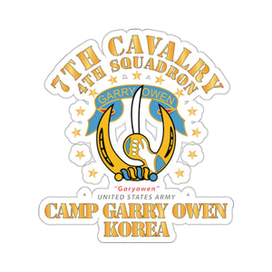 Kiss-Cut Stickers - Army - 4th Squadron 7th Cavalry - Camp Gary Owen Korea X 300