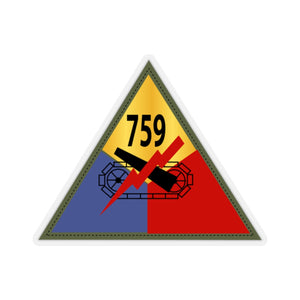 Kiss-Cut Stickers - Army - 759th Tank Battalion SSI