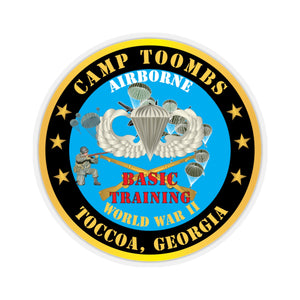 Kiss-Cut Stickers - Army - Camp Toombs- Airborne - Basic Training - Toccoa, Georgia x 300