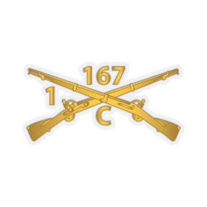 Kiss-Cut Stickers - Army - Company C,  1st Battalion, 167th Infantry Regiment - Inf Branch wo Txt X 300