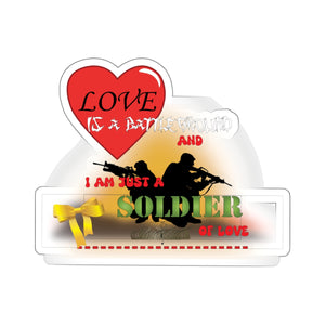 Kiss-Cut Stickers - Army - Fire - Soldier of Love w White Txt X 300