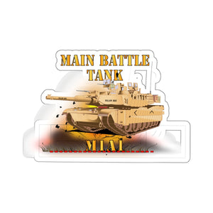 Kiss-Cut Stickers - Army - Main Battle Tank - M1A1 X 300