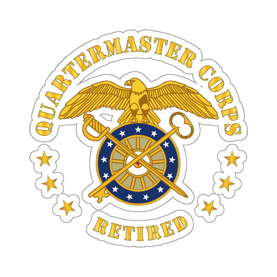 Kiss-Cut Stickers - Army - Quartermaster Corps Branch - Retired