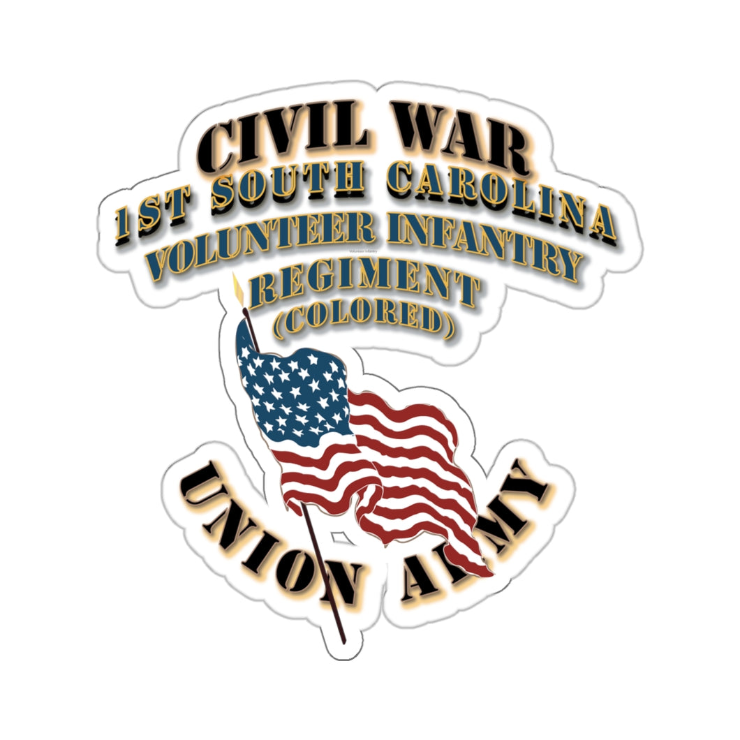 Kiss-Cut Stickers - Civil War - 1st South Carolina Volunteer Infantry Regiment (Colored) - USA X 300