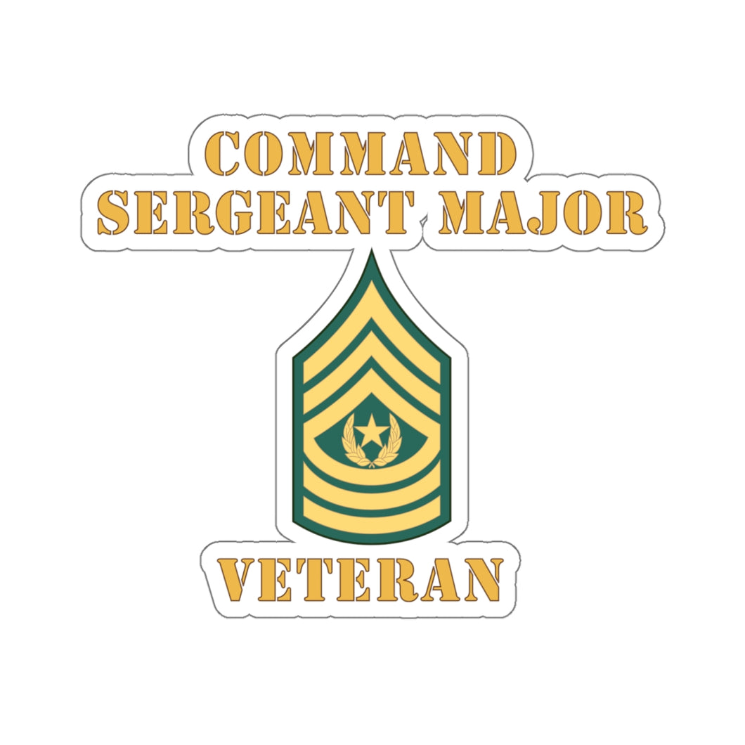 Kiss-Cut Stickers - Command Sergeant Major - CSM wTxt - Flat X 300