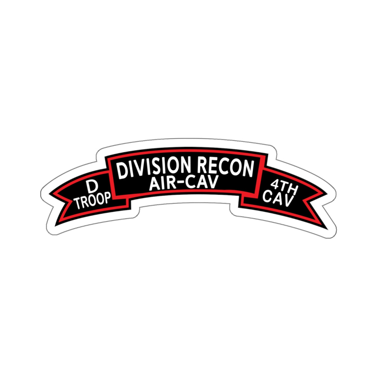 Kiss-Cut Stickers - D Troop 4th Cav - Division Recon Scroll – MIP Brand ...